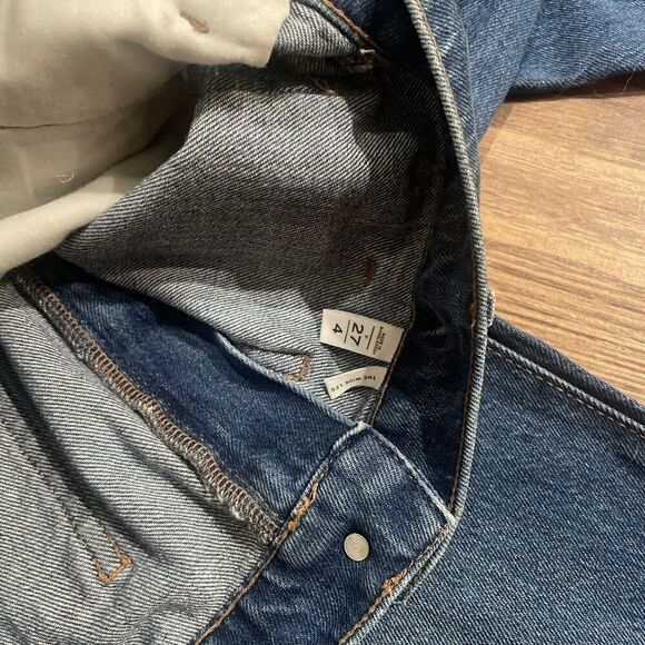 LOFT Women's The Wide Leg Jeans Front Patch Pockets High-Rise Size 27/4P - Picture 14 of 14